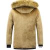 Men's European Size Cotton-Padded Jacket: Winter Mid-Length Dad's Coat with Velvet Lining, Plus-Size, Extra Warm