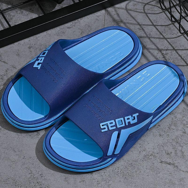 

Free shipping shoes men s summer thick-soled non-slip home use, men s cool tray in the bathroom is trendy and versatile 44 (one size smaller) сірий колір