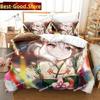 3D Anime Girls The Ryuo's Work Is Never Done Bedding Set Print Single Comforter Duvet Cover Pillow Case 3 Pieces Kids Adult Size
