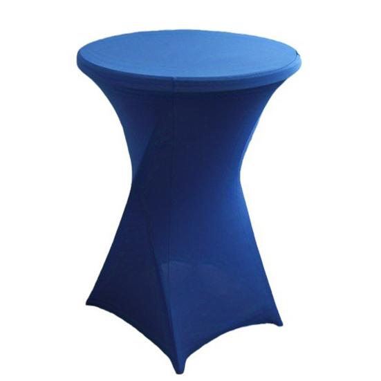 Yousheng Cocktail Table Cover Solid Color Design High Elastic Oil-Proof Universal Fit Simple Installation Round High Top Table Cloth