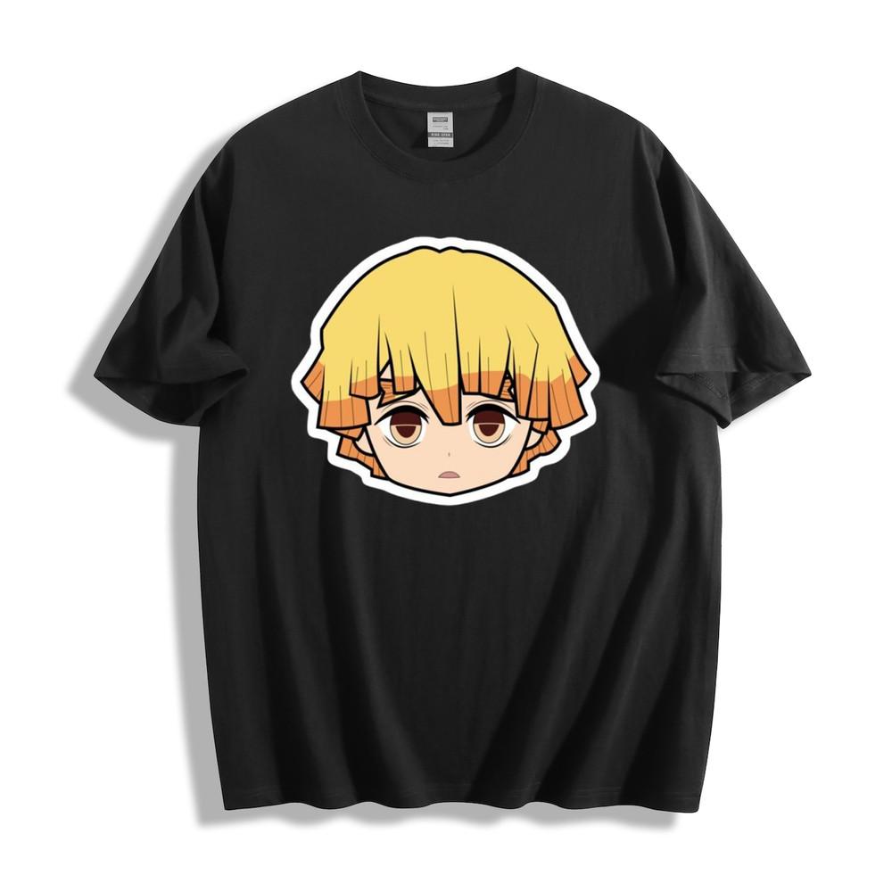 Demon Slayer Zenitsu Chibi T-Shirt - Cute Anime Character Design Unisex Tee