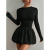 Long Sleeved Dress Western Style Autumn New Elegant Slim Fit Long Sleeve Dress Stretch Pettiskirt