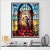 Disney 5D DIY Diamond Painting Decorations Beauty and The Beast Stained Window Theme Artwork Diamond Embroidery and Rhinestone Cross StitchSetHandmade