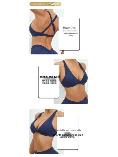 Women's European & American Style Sports Bra: Shockproof Running & Yoga Vest with Chest Pad, Stylish Back Design