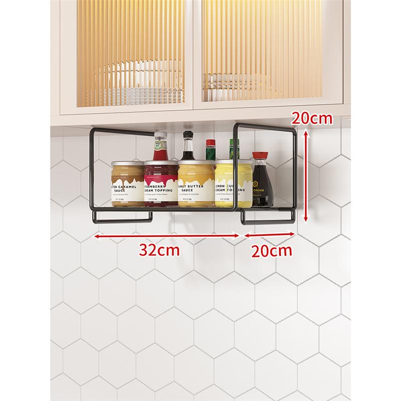 2layer Kitchen Under Cabinet Rack Storage Shelf Tissue Cup Holder Closet Desk Hanging Rack Hollowed Rack