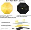 Anti-UV Enlarged Dual-purpose Sun Umbrella Small Umbrella UV Sunscreen Black Rubber Parasol Mini Capsule Umbrella