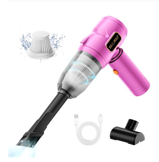 

BELIBUY Car Vacuum Cleaner Portable Small Vacuum Cleaner For Multi Purpose Vehicles Small Household Handheld Car Vacuum Cleaner рожевий