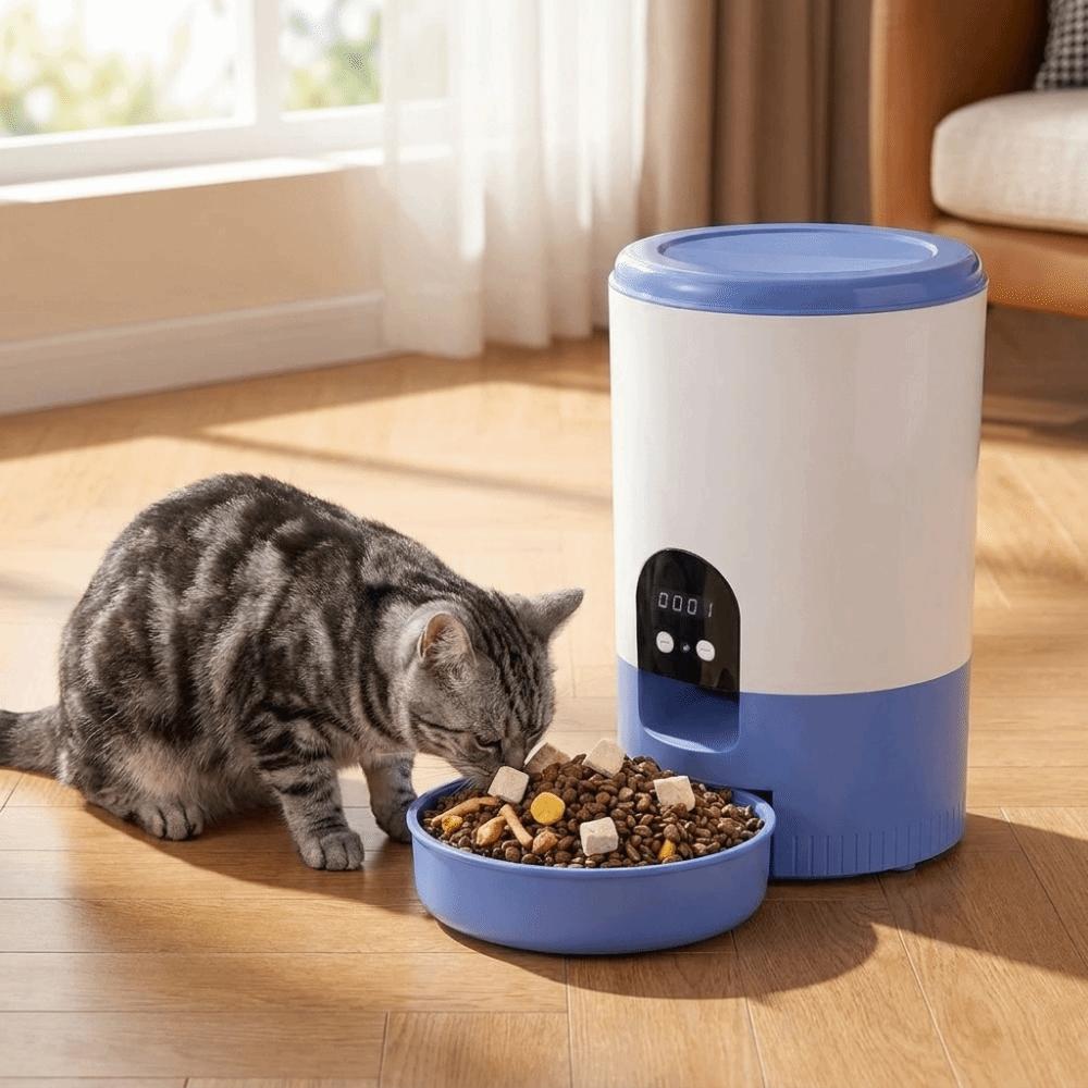 Portion Control Cat Automatic Feeder Remote Control Quantitative Food Dispenser for Cats Dogs