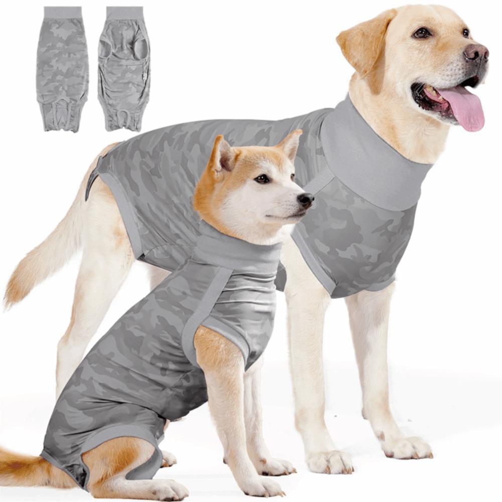 Elastic Dog Recovery Suit Soft Breathable Dog Sterilization Suit Four-Legged Washable Pet Anxiety Vest Spay Neuter