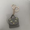 Cross PU Leather Cat Coin Purse Mini Keychain Pendant