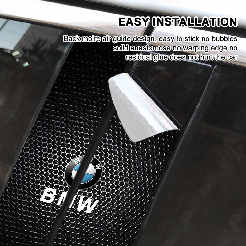 2Pcs Car Center Pillar Sticker Auto Logo Decorative Accessories for BMW IX3 IX F07 G30 G20 G32 E70 E71 F48 F39 F34 F40 F45 F46