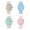 Square Student Watch Minimalist Analog Quartz Watch Faux Leather Band Simple Wristwatch for Teens Boys Girls