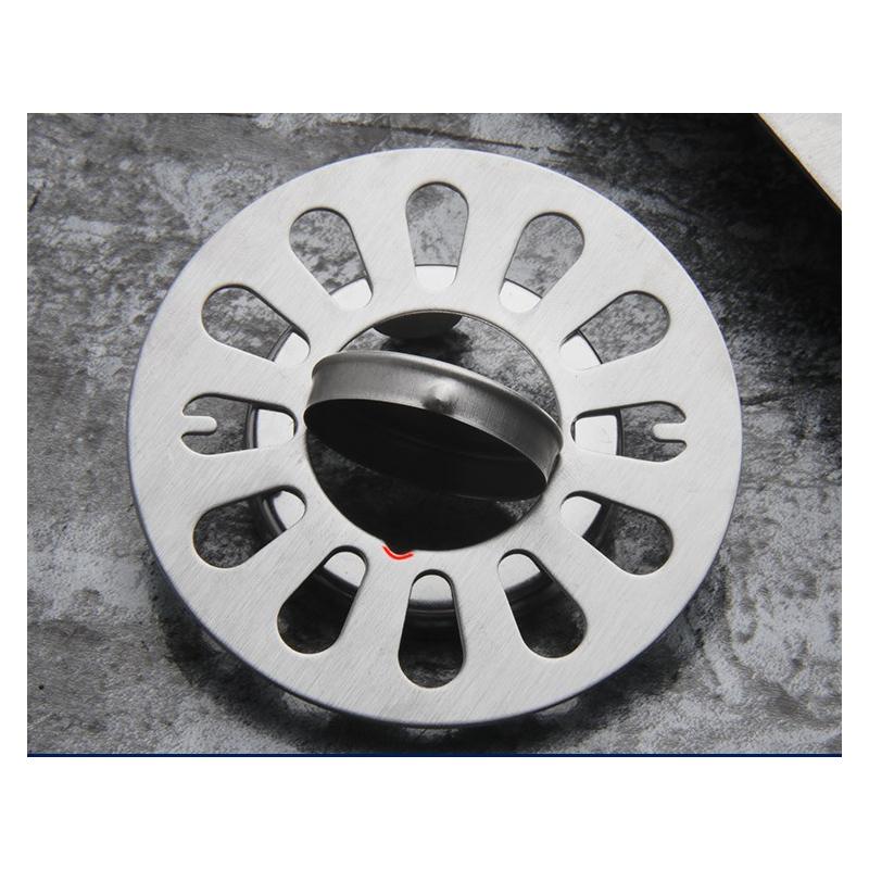 Quadratischer Badezimmer-Bodenablauf aus Edelstahl mit Insekten- und Geruchsschutz, schneller Entwässerung