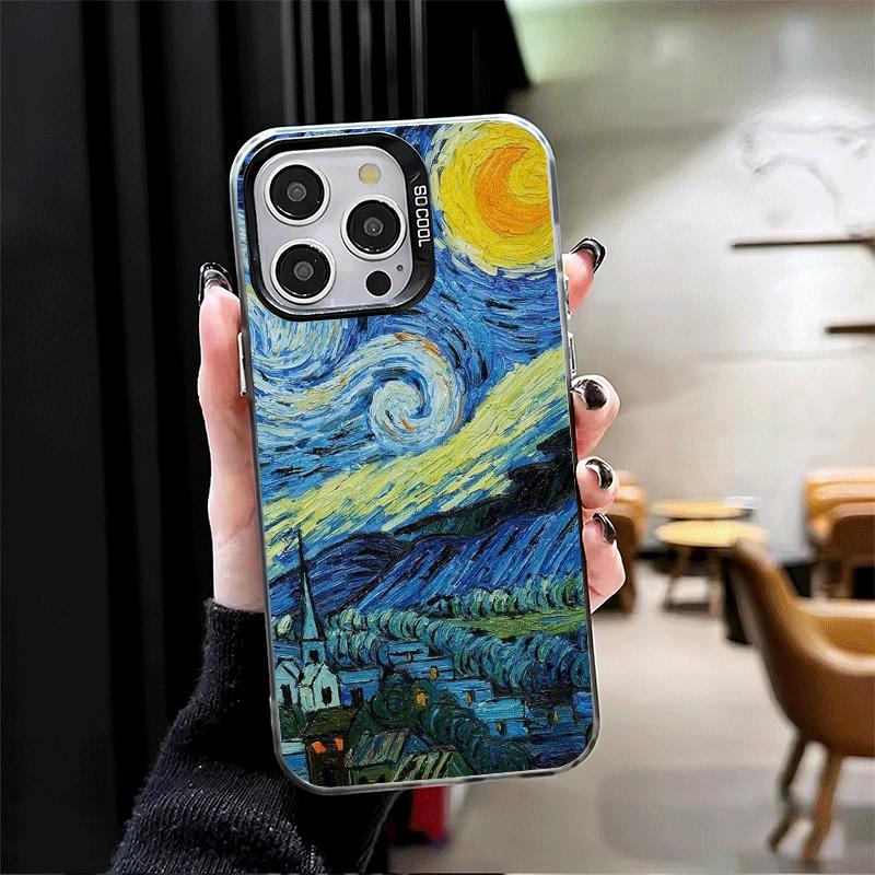 Van Gogh Oil Painting Aesthetics Soft Phone Case for iPhone 15 16 17 Pro Max 17Air 16E 14 Plus 13 12 Mini Shockproof Cover Back