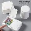 Plastic Storage Box Pop Window Type Beads Container Useful Cotton Swab Box  Hair Accessories Class