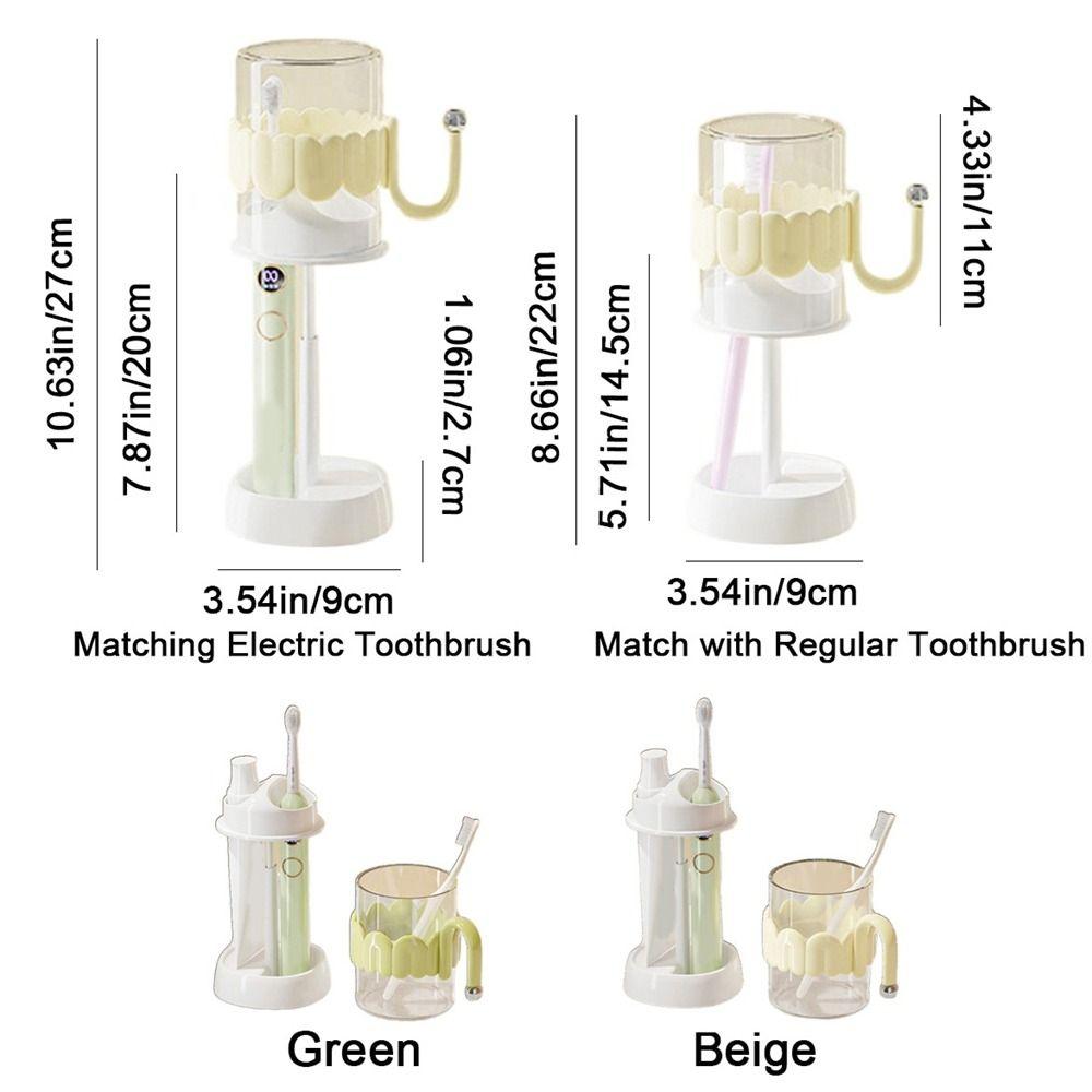 Space Saving Toothbrush Holder Set Plastic Toothbrush Toothpaste Holder  for Home