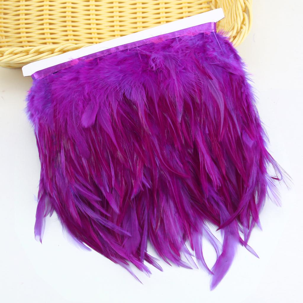 Feather1/5/10 Meter Rooster Chicken Feather Trims 4-6 Inch Natural Feathers for DIY Crafts Costume Clothing Hat Mask Making