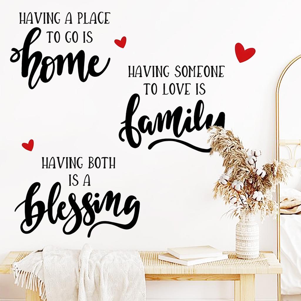 Family Warm Theme Bedroom Living Room Entrance Stickers
