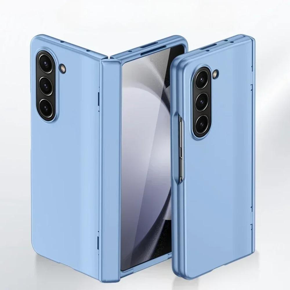 High-end Solid Color Hard PC Phone Case for Samsung Galaxy Z Fold7 Fold6 Fold5 Fold4 3 Matte Shockproof Hinge Protective Cover