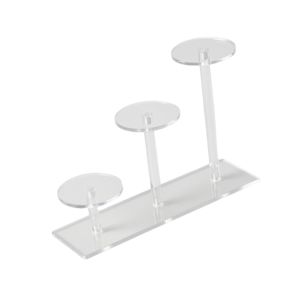 Acryl Display Erhöhungen Klarer Scheibe Durchmesser 6,5 cm Platzsparender Abgestufter Parfüm Organizer Dekoration Halter für Mini-Figuren Spielzeug Zuhause