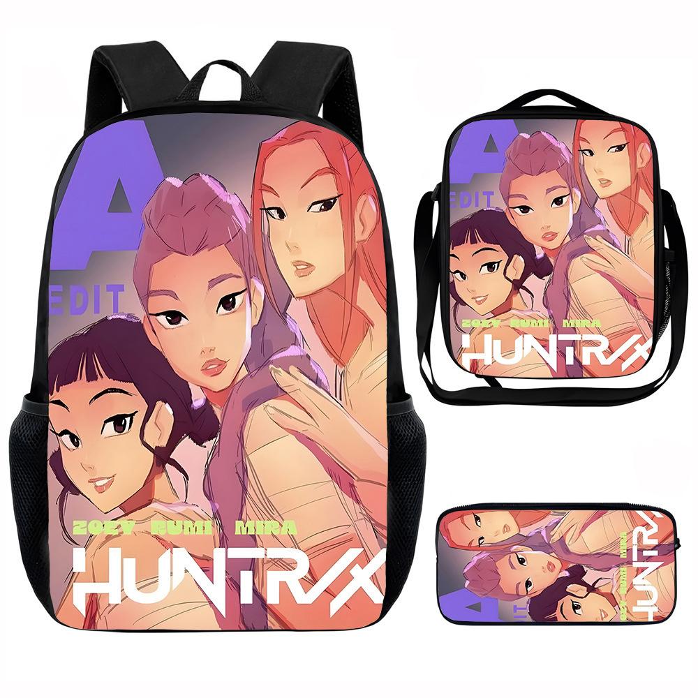 K-Pop Hunter Magic Girls New Children's Backpack DIY Customizable Unisex Student Bag Kindergarten Double Shoulder Cute Cartoon