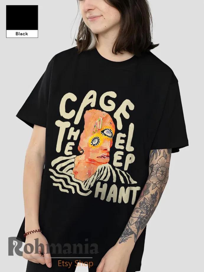 Cage the Elephant Retro 90s Personalized Rock Band Heavy Cotton Unisex T-Shirt S