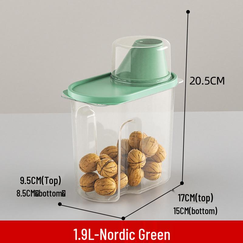 Zásobník na obilí a cereálie, plastová nádoba na skladování potravin pro suché zboží a krmivo pro psy.