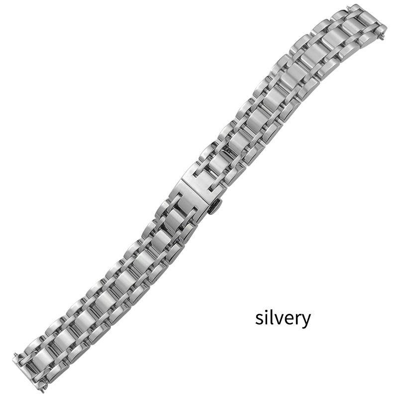 15mm 17mm 316L Stainless Steel Watchband Fit for Longines DolceVita L5.512/L5.255 Series Silver Rose Gold Watch Strap Tool