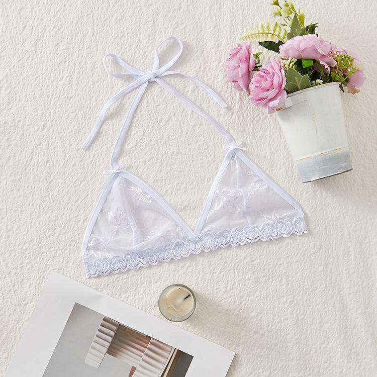 "XL Plus Size European & American Lace Sexy Triangle Cup Tie-String Bra Top 8811A"