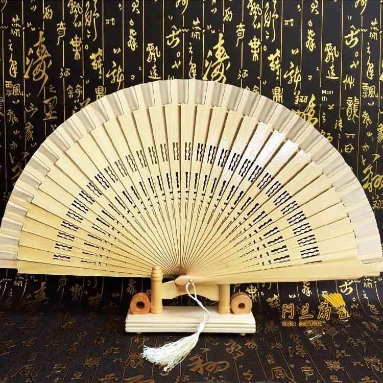 Double-Sided Easy-Open Folding Fan, Group Performance Fan, Retro Fan for Show, Dancing, Bright Red Model Dance Fan, Chinese Style