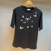 2026 Koreanisches Lässiges Luxus-T-Shirt mit Stickerei, kurzärmelig