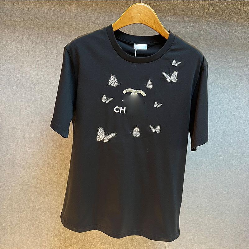 2026 Koreanisches Lässiges Luxus-T-Shirt mit Stickerei, kurzärmelig
