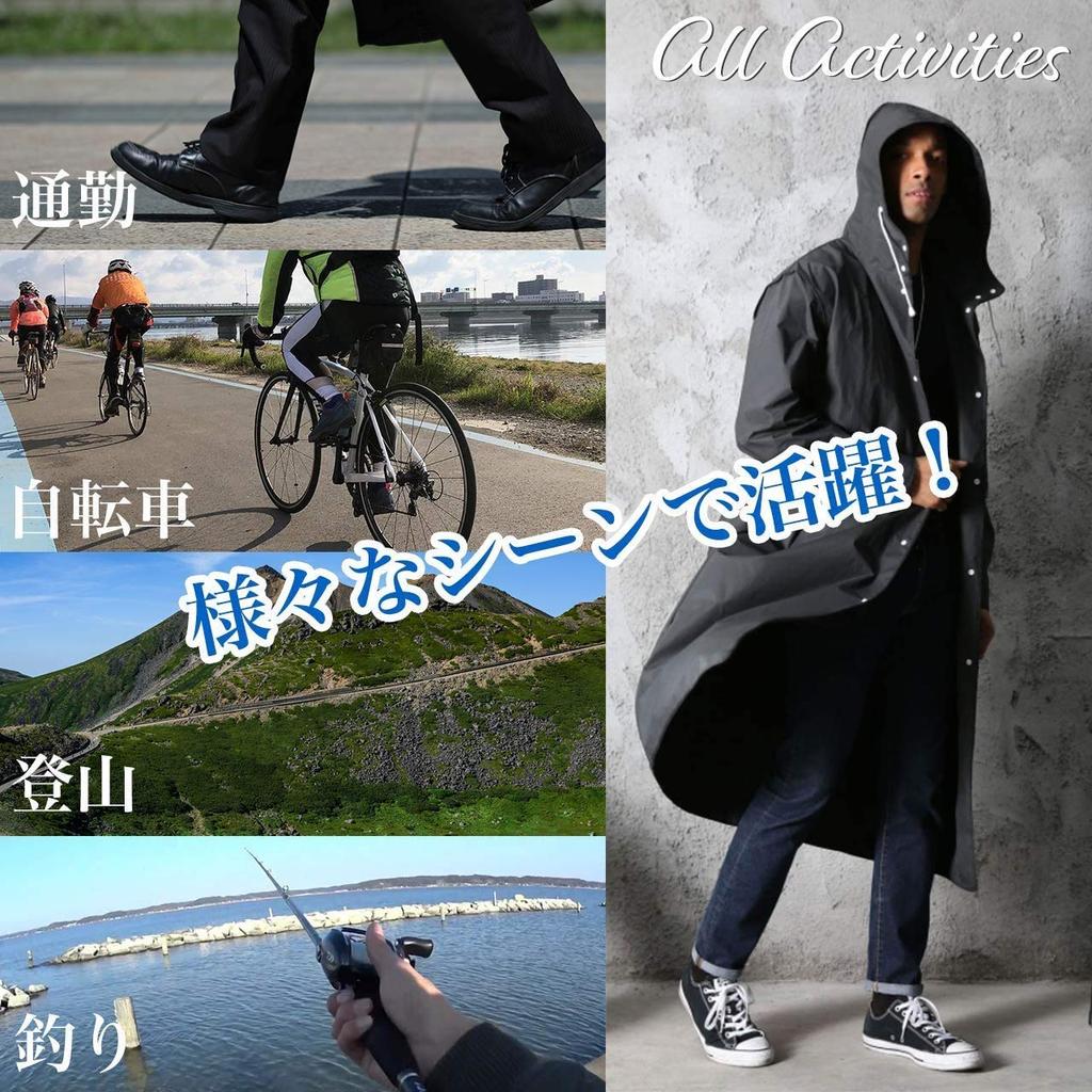 Fröhlichster Freizeit-Regenmantel 175cm und Langer Wander-EAV (XXXL Größe größer, Unisex, Regenmantel, Poncho, Leichtgewicht, Wasserdicht, Wasserabweisend, Outdoor,