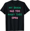 Comfortable Heavyweight Adult Tshirt With Brain Popup Overload Fun Text