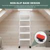 5-8 Steps Wall Mounted Invisible Telescoping Attic Stairs Anti-Slip Steps Retractable Ladder 49in-78in Vertical Height for Home