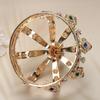 Baroque Royal Cross Castle Colorful Rhinestone Crown Party Headwear
