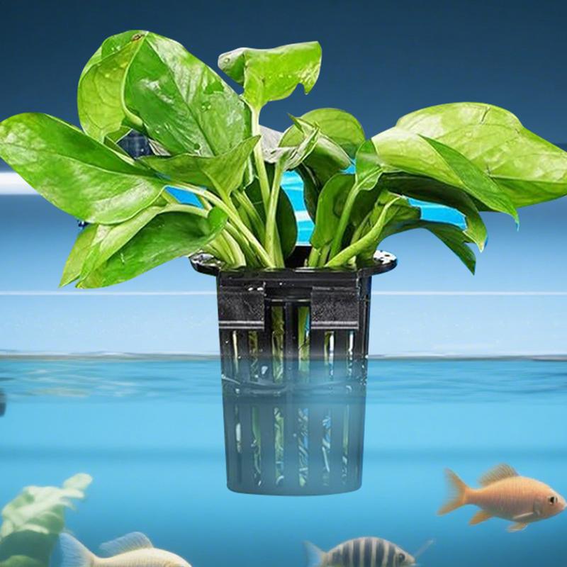 Aquarium-Pflanzenhalter Fischbecken Schwimmender Wasserpflanzen-Topf Aquaponik Fester Pflanzkorb Für Unterwasser-Bepflanzten Teich Vase