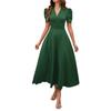 Stylish And Elegant High-waisted Color Fitted Short-sleeved Dress For Women