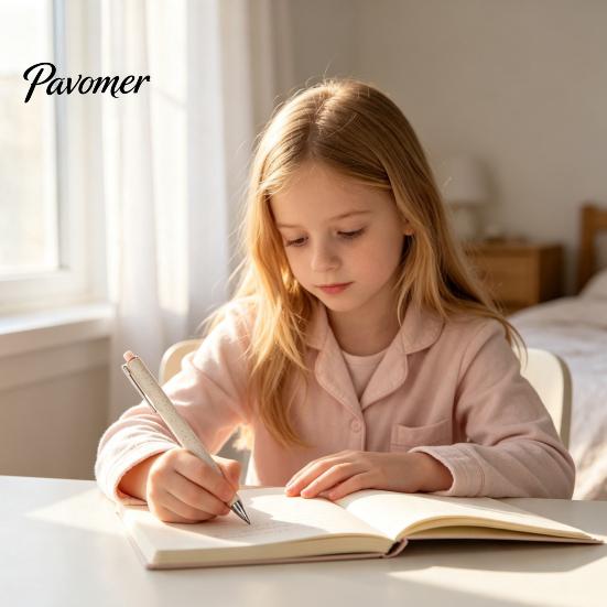 Eco Friendly Material Pens Straw Printed Ballpoint Pen, Smooth Writing Cream Colored Creative Stationery, 0.5mm Unique Handheld Fine Point Ink Pen for