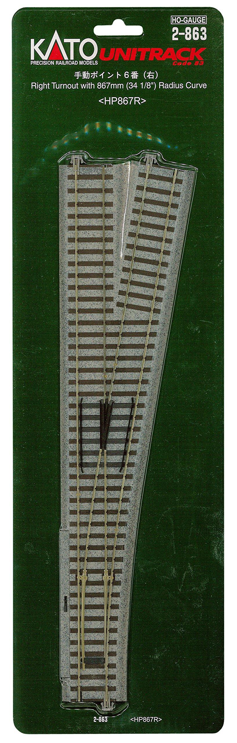 

KATO HO Gauge Manual Point 6 Right Railway Model Supplies No. 2-863
