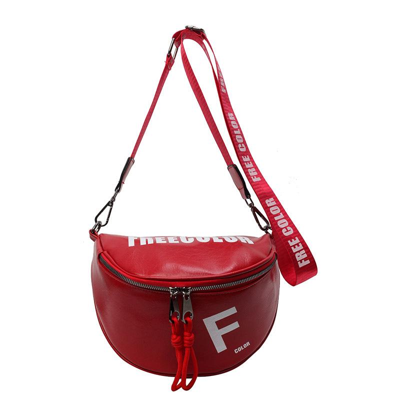 

Женская поясная сумка новая городская простая модная наплечная сумка большой вместимости повседневная сумка-мессенджер нагрудная сумка красный