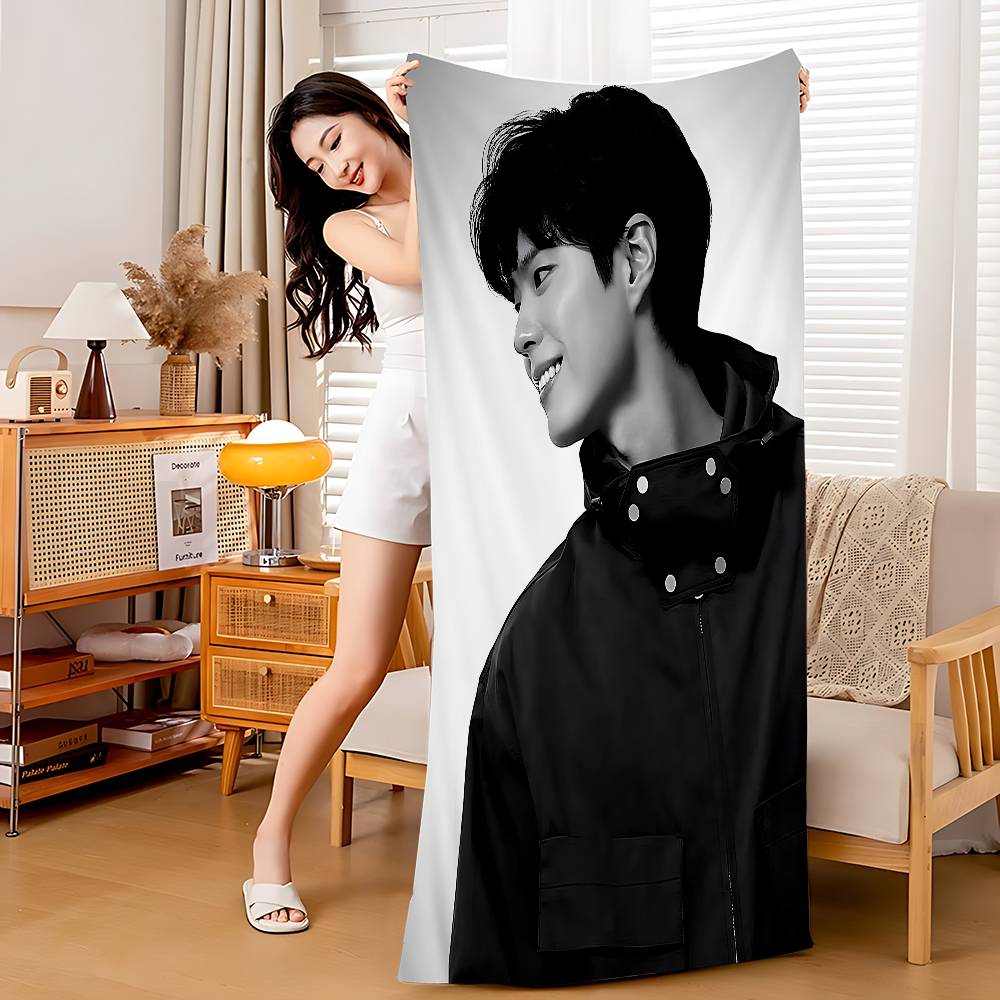 Classic Kpop Park Bo Gum Microfiber Blanket Quick Drying Beach Towels Oversized Printing Super Absorbent Pool Towel Blanket