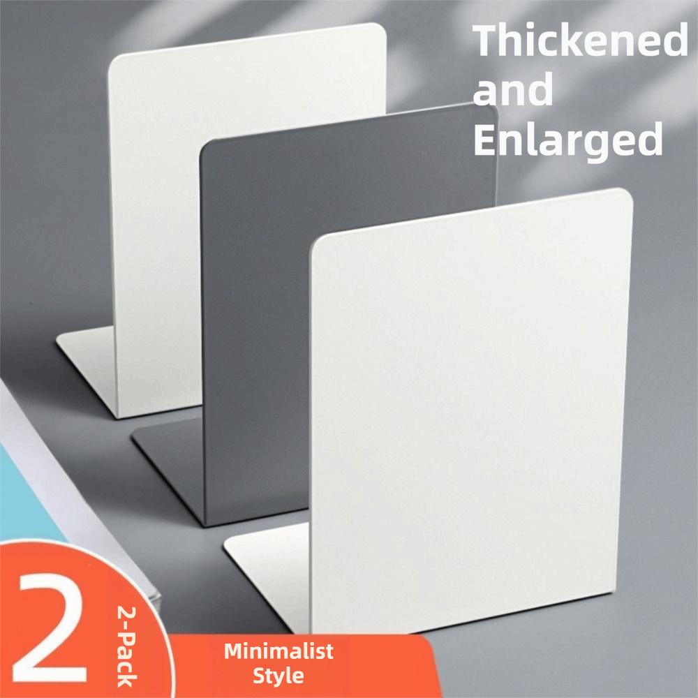 Durable Metal L-shaped Bookends Thickened Books Book Support Rack Book Stand  Books Storage