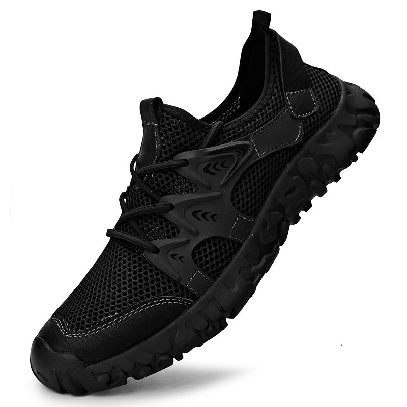 

Весенне-летняя обувь для мужчин. Повседневные дышащие спортивные кроссовки. Удобная обувь для ходьбы. Легкие теннисные туфли для мужчин. 44 чёрный