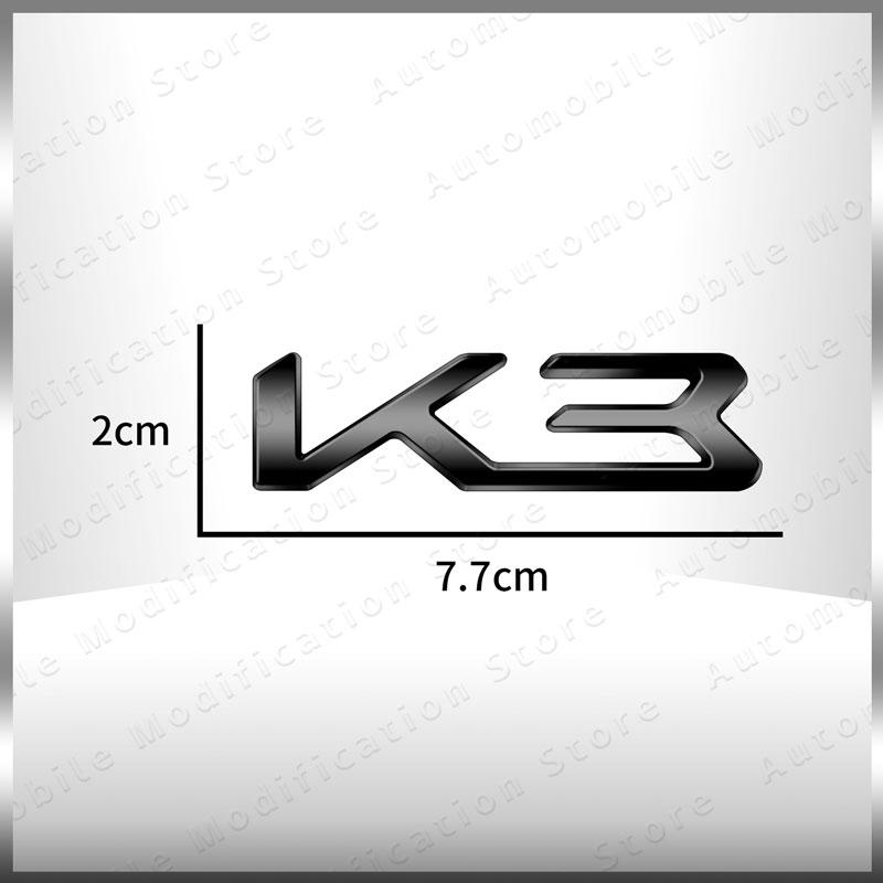 OYQZ3 New Auto Exterior K3 K5 K8 Emblem Fender Rear Trunk Body Badge Sticker For Kia Forte Ceed Cerato RIO 2 3 4 Sorento Sportage