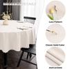 Round Tablecloth Heavy Duty Vinyl Table Cover Waterproof Oil-Proof Fitted Table Cloth Home Decor Kitchen Picnic