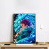 Anime Figurka Demon Slayer Plakát HD umění lepicí na zeď vodotěsný domov obývací pokoj ložnice bar estetická dekorace