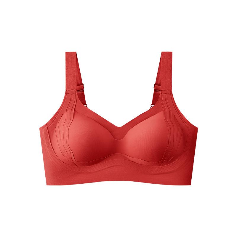 Fixed Cup Sexy Back Bra Small Chest Gathering Not Empty Cup Anti-sagging Soft Support Pull Comfortable Underwear Women