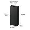 Yamazaki plasterboard tweezers and wood Plasterboard wall compatible Floor Wiper Holder Black W11 x D6 x H27cm Tower Flooring Cleaning Storage 1998
