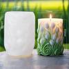Flower Cylinder Silicones Mould Ornament Molds Carving Pattern Wavy Candle Molds Casting Mould Craft Supplies